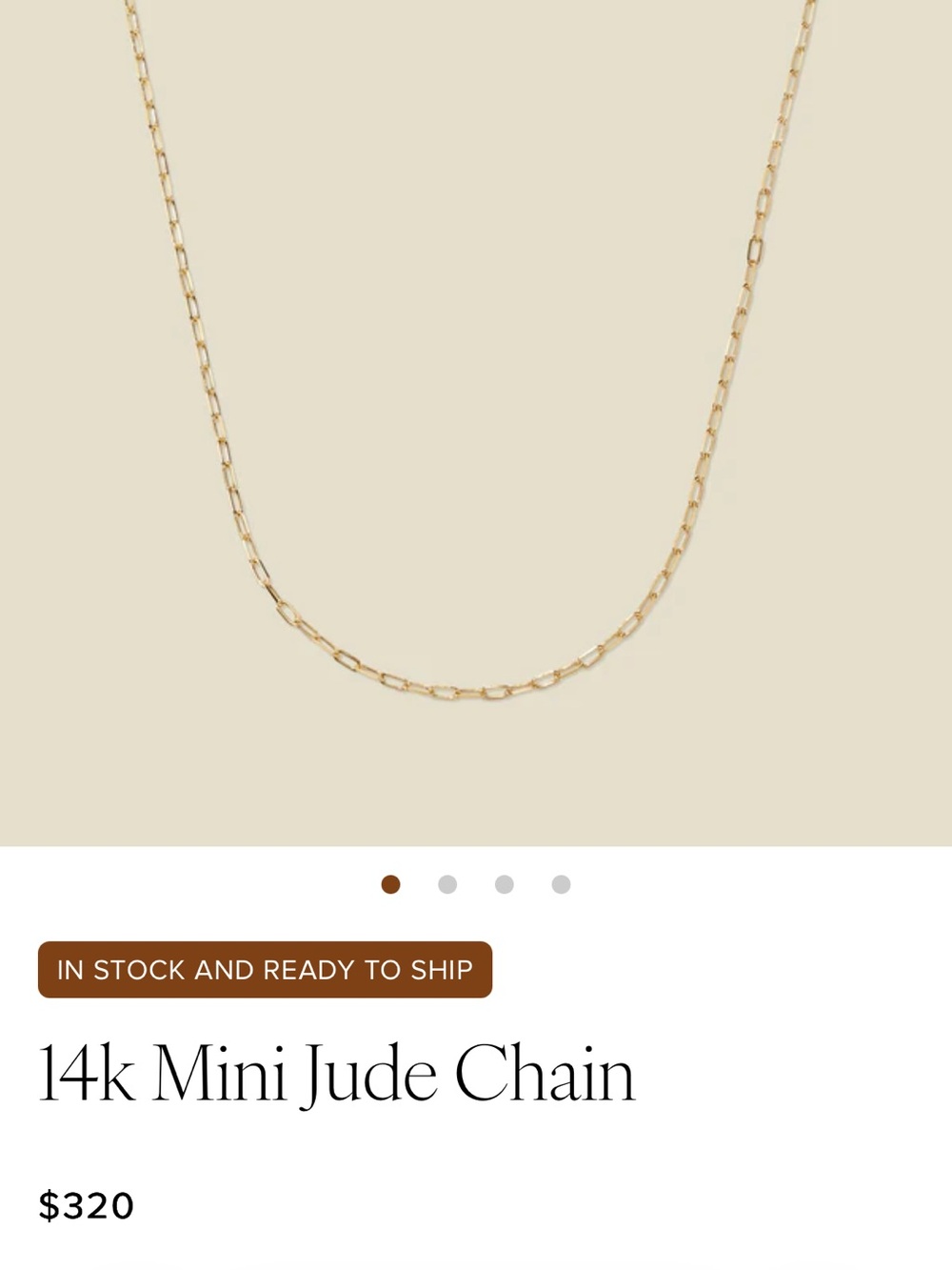 14k Mini Jude Chain Necklace - Gold